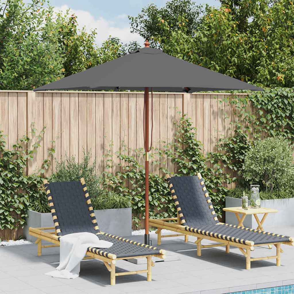 Haveparasol 150x200 Cm Træstang