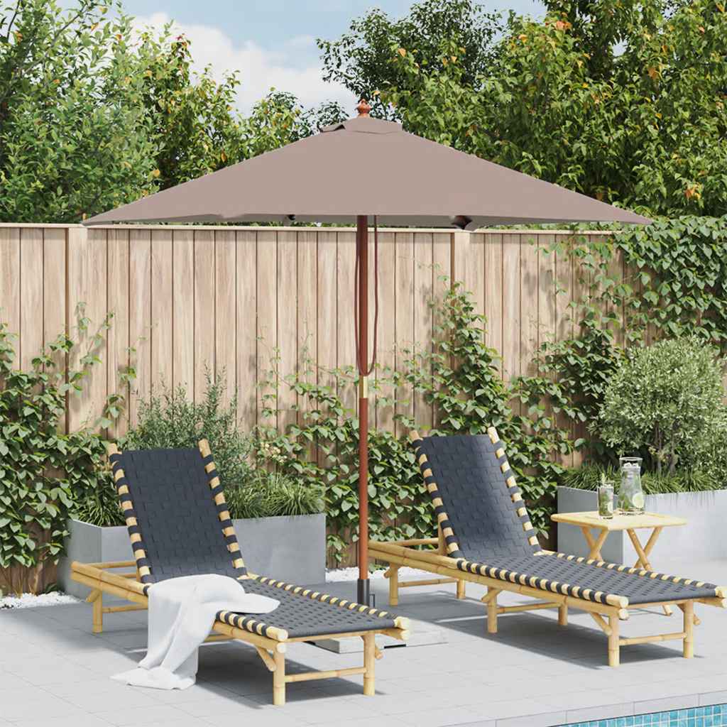Haveparasol 150x200 Cm Træstang