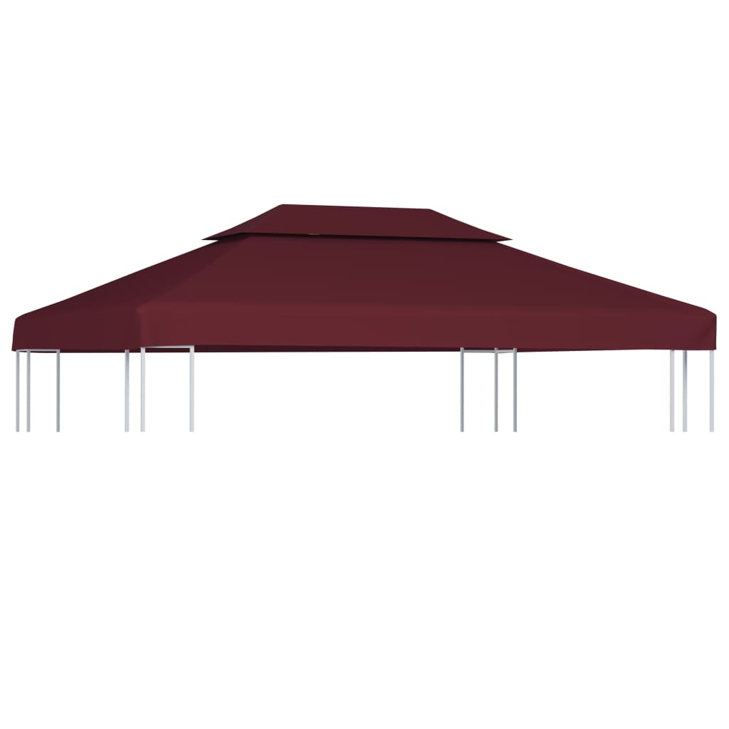 Pavillontag 2 Lag 310 G/m² 4x3 M Bordeauxfarvet - Hovedbillede