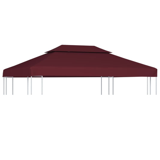 Pavillontag 2 Lag 310 G/m² 4x3 M Bordeauxfarvet - Hovedbillede