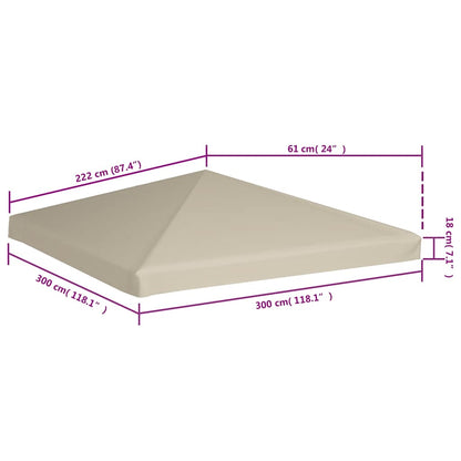 Pavillontopdække 310 G/m² 3 X 3 M - Billede 6