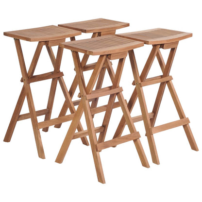 Foldbare Barstole 2 Stk. Massivt Teaktræ