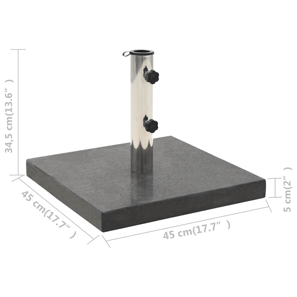 Parasolfod 28,5 Kg Firkantet Granit Sort - Billede 8