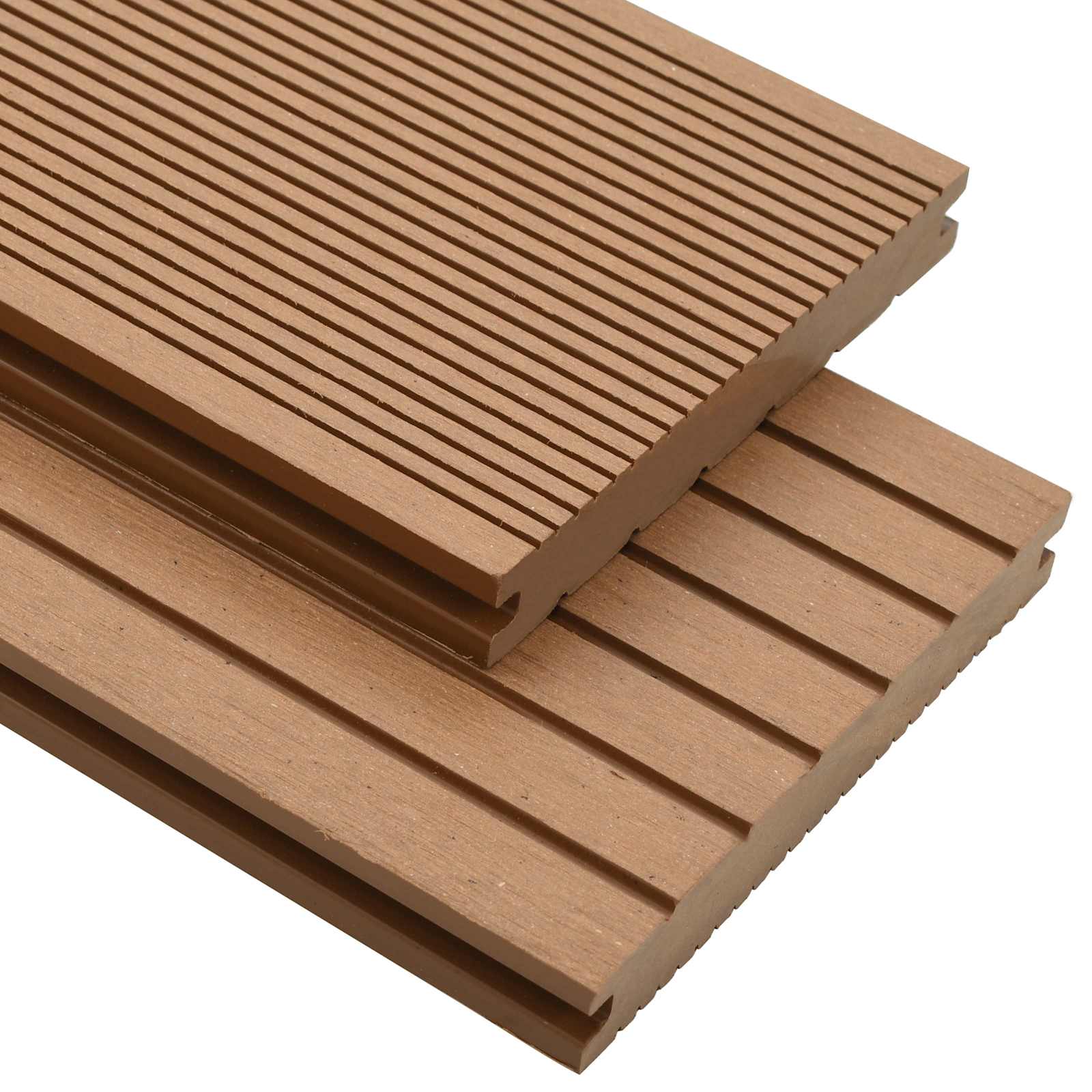 Dækbræt 4 Dele Teaktræ Wpc - Billede 6