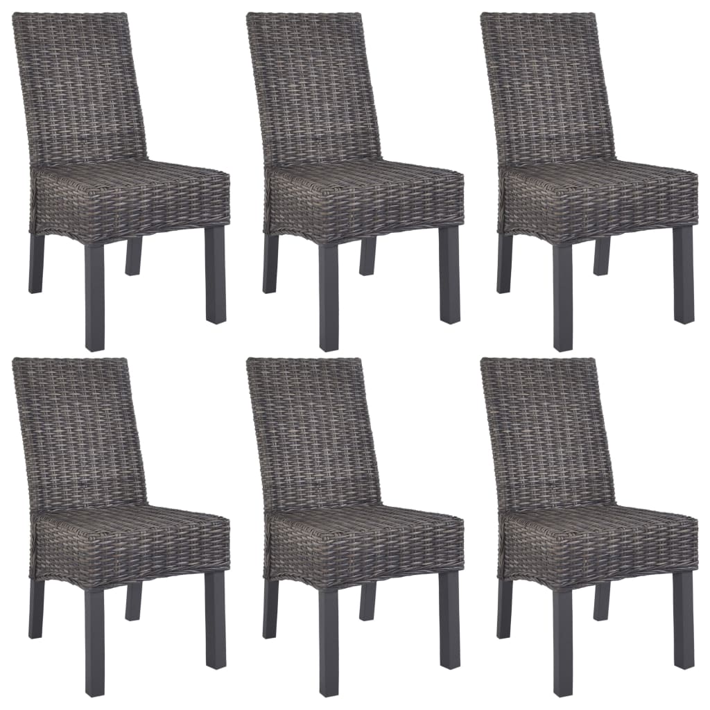 Spisebordsstole Kubu-rattan Og Mahogni-/mangotræ