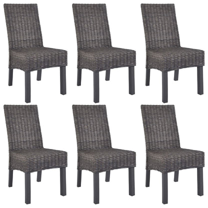 Spisebordsstole Kubu-rattan Og Mahogni-/mangotræ