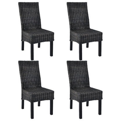 Spisebordsstole Kubu-rattan Og Mahogni-/mangotræ