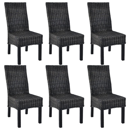 Spisebordsstole Kubu-rattan Og Mahogni-/mangotræ