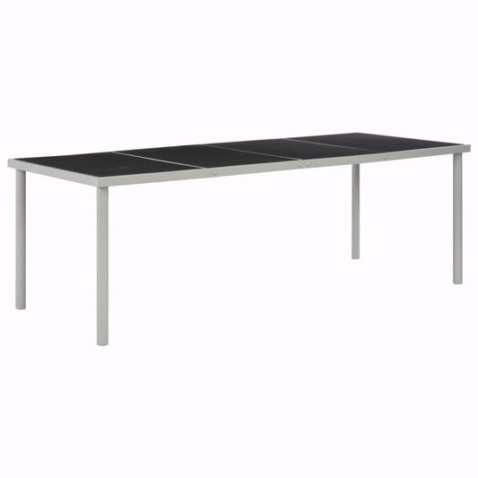 Havebord I Stål 220 X 90 X 74,5 Cm Sort