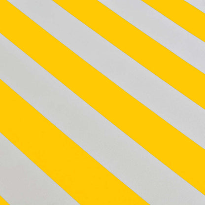 Manuel Markise 4 X 3 M Gul Og Hvidstribet 100% Polyester - Billede 6