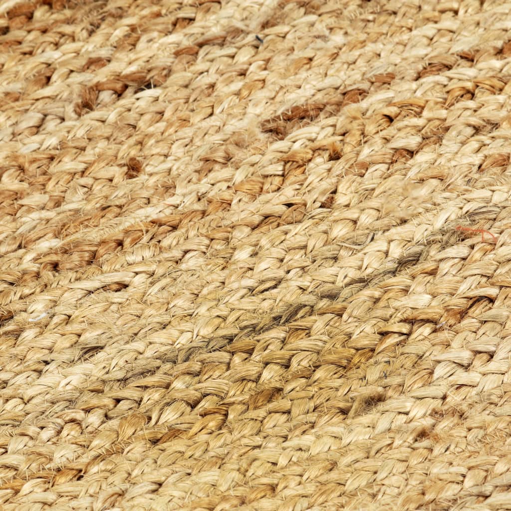 Håndlavet Tæppe Jute 80 X 160 Cm Naturfarvet - Billede 4