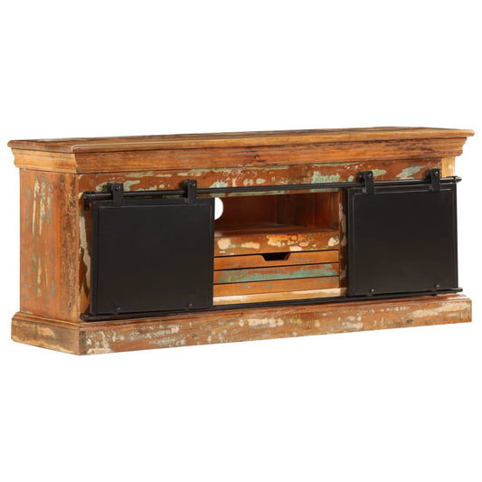 Tv-Skab 110X30X45 Cm Massivt Genbrugstræ Orange