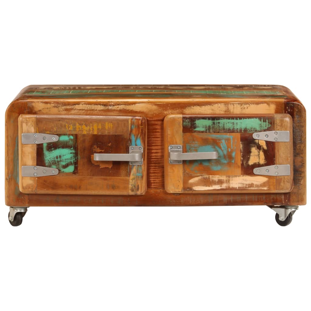 Sofabord 85x55x40 Cm Massivt Genbrugstræ - Billede 2
