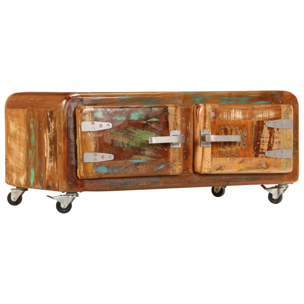 Sofabord 85x55x40 Cm Massivt Genbrugstræ - Billede 12