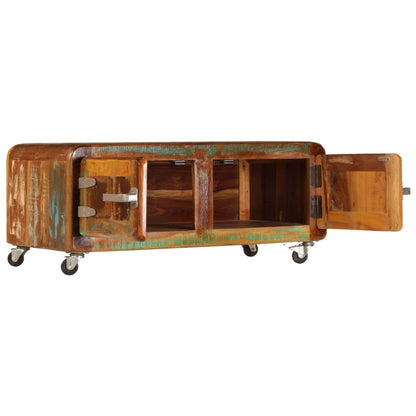 Sofabord 85x55x40 Cm Massivt Genbrugstræ - Billede 4