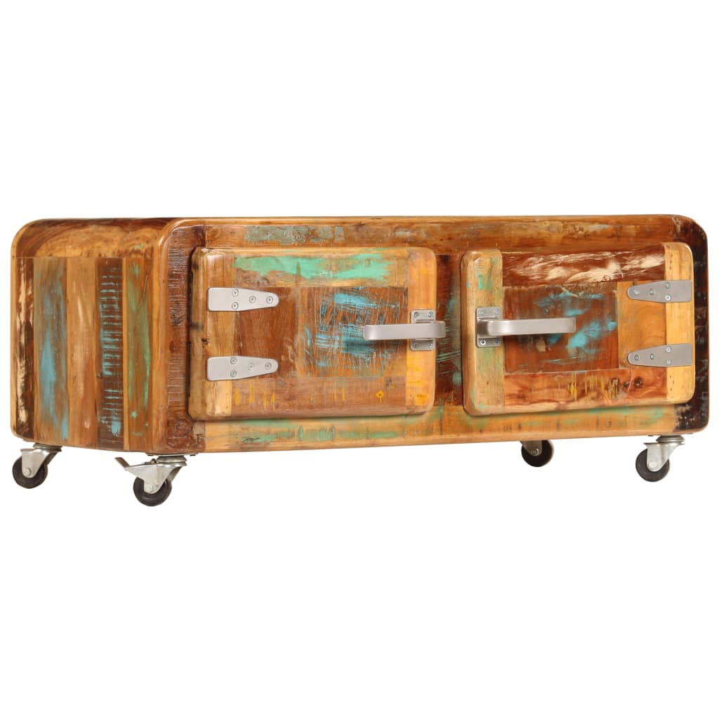 Sofabord 85x55x40 Cm Massivt Genbrugstræ - Billede 10