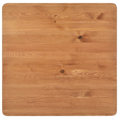 Barbord 60X60X108 Cm Massivt Fyrretræ Og Stål Sort