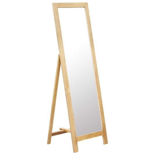 Fritstående Spejl 48 X 46,5 X 150 Cm Massivt Egetræ