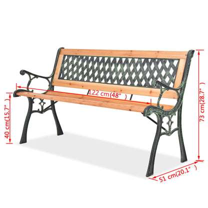 Havebænk 122 Cm Træ - Billede 7