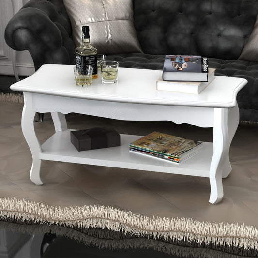 Sofabord 2 Niveauer Mdf Hvid