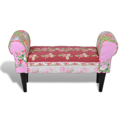 Patchwork Bænk I Blomsterdesign - Billede 3