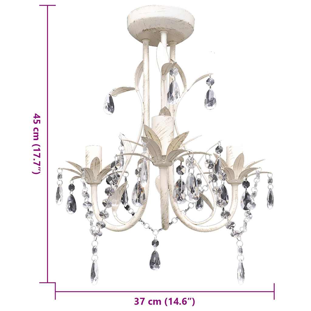 Krystallysekroner Elegant Hvid - Billede 5