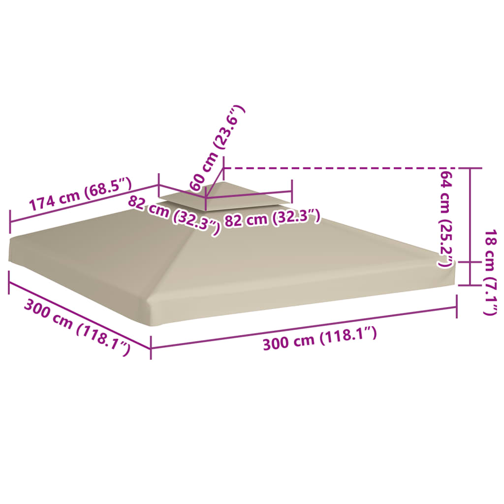 Baldakin Til Havepavillon 310 G/m² - Billede 6