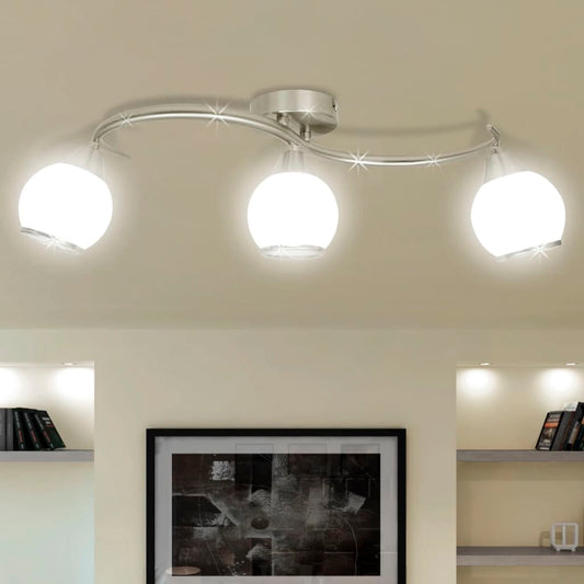 Loftslampe Med Glasskærme Bølget 3 E14 Pærer