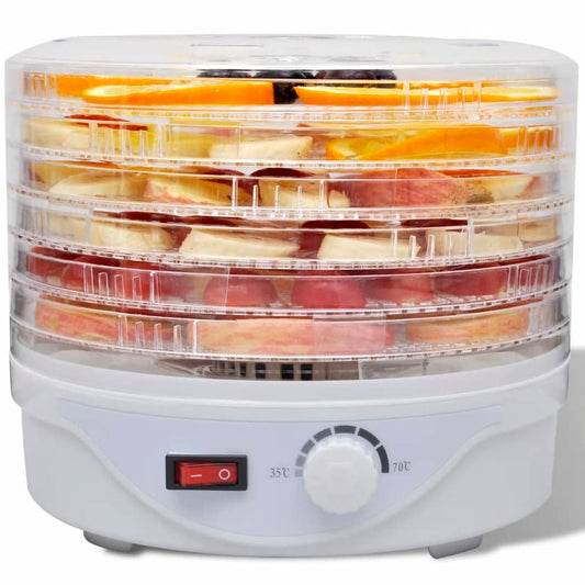 Fødevaredehydrator Med 6 Stabelbare Bakker (Rund)