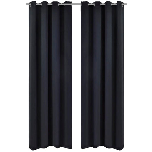2 Stk Blackout Gardiner Med Metal Ringe