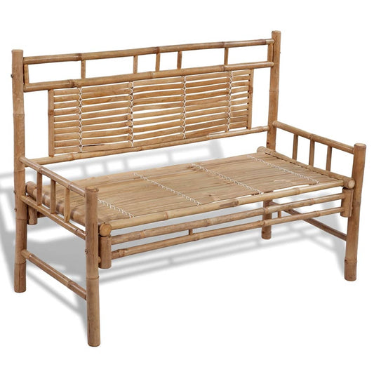 Havebænk 120 Cm Bambus Sort