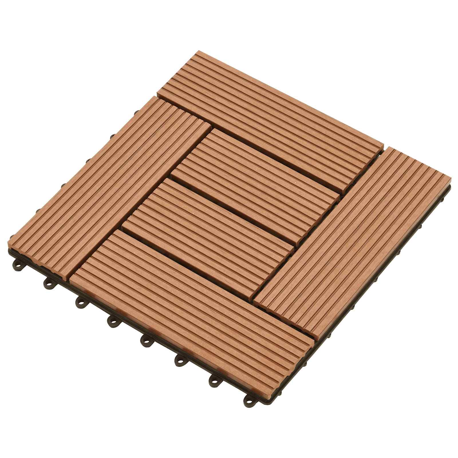 Terrasse Flise 11 Dele 30 X 30 Cm Wpc - Hovedbillede