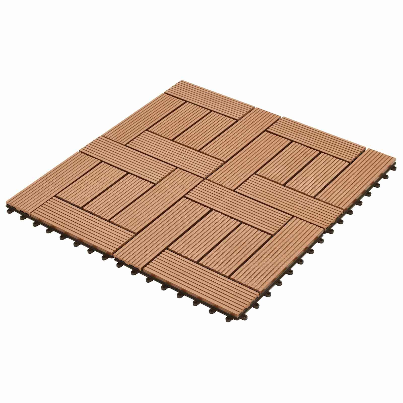 Terrasse Flise 11 Dele 30 X 30 Cm Wpc - Billede 3
