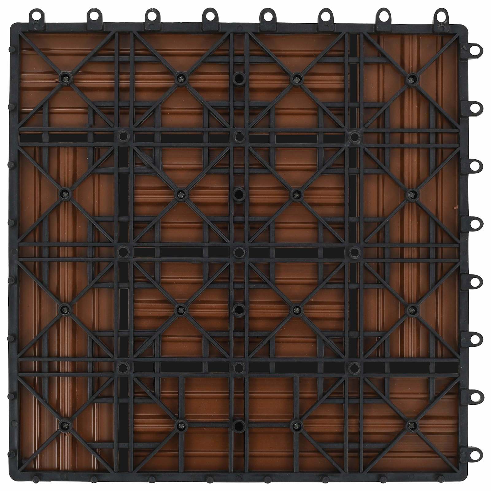 Terrasse Flise 11 Dele 30 X 30 Cm Wpc - Billede 4