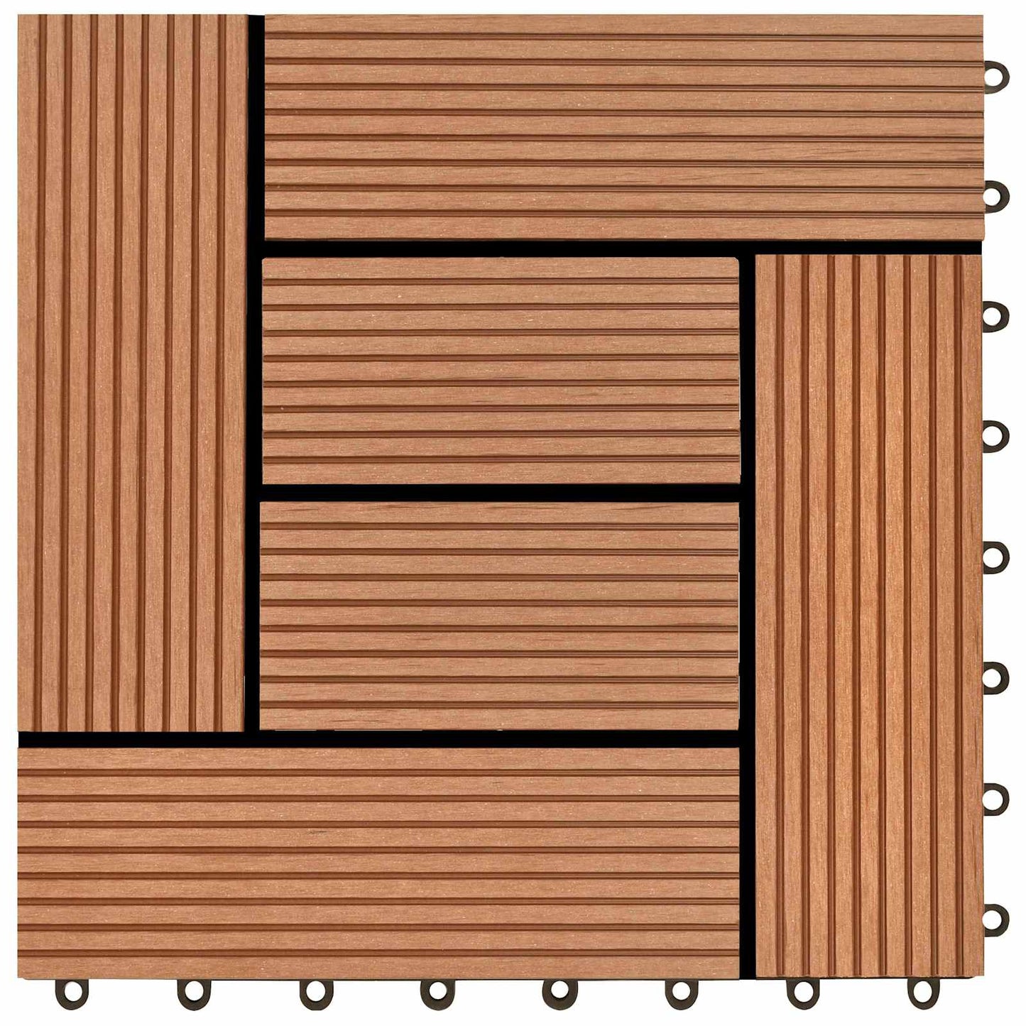 Terrasse Flise 11 Dele 30 X 30 Cm Wpc - Billede 6