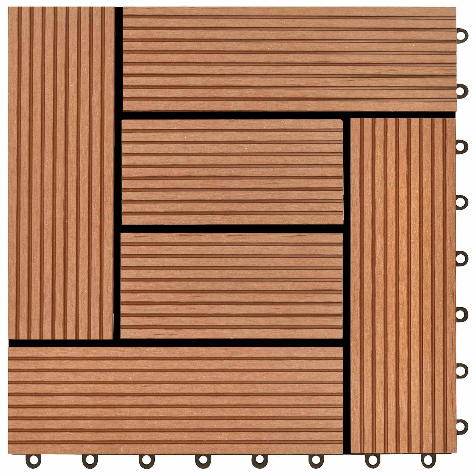 Terrasse Flise 11 Dele 30 X 30 Cm Wpc - Billede 6