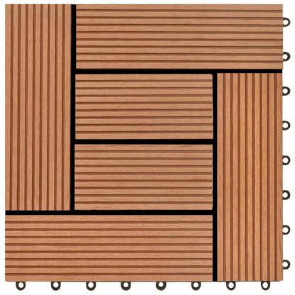 Terrasse Flise 11 Dele 30 X 30 Cm Wpc - Billede 6