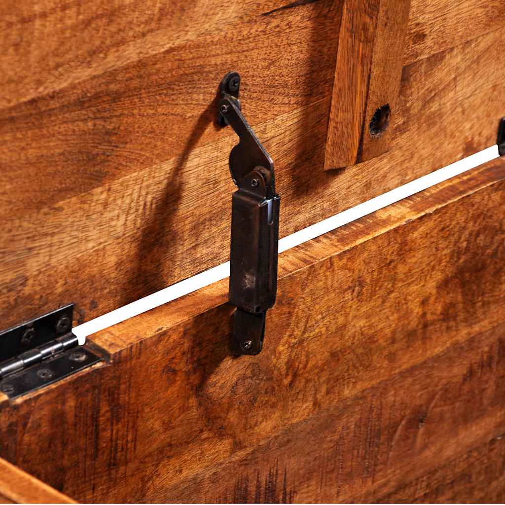 Opbevaringskiste Råt Mangotræ - Billede 8