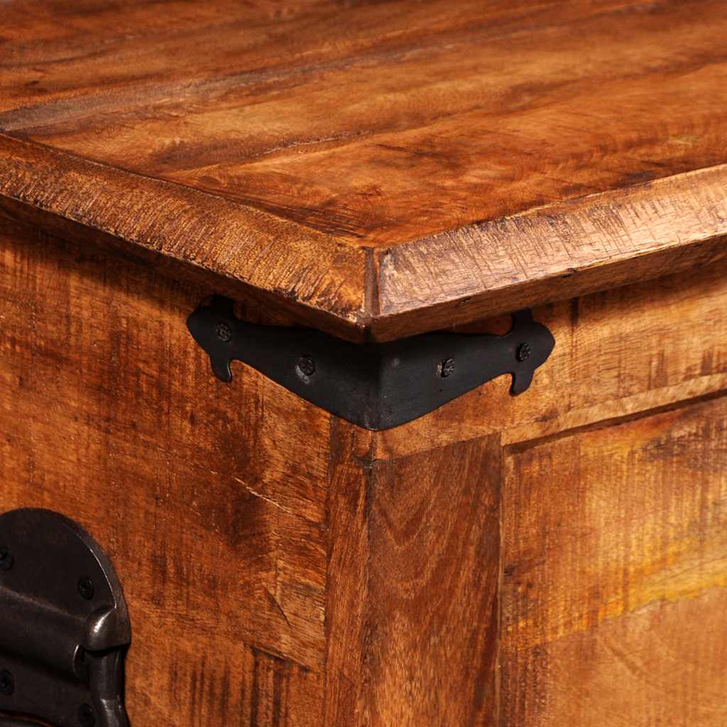 Opbevaringskiste Råt Mangotræ - Billede 9