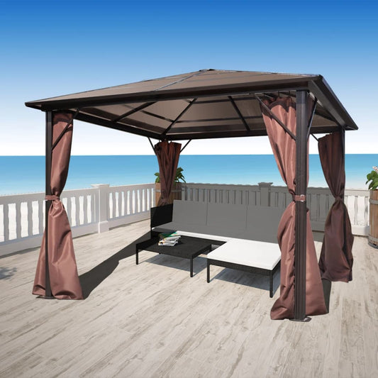Havepavillon Med Gardin Aluminium