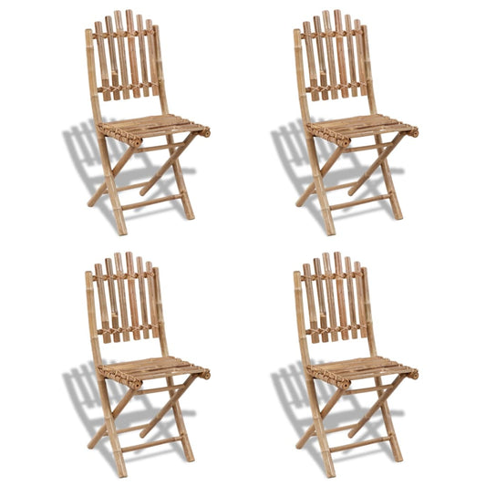 Foldbare Havestole Bambus 4 Stk.