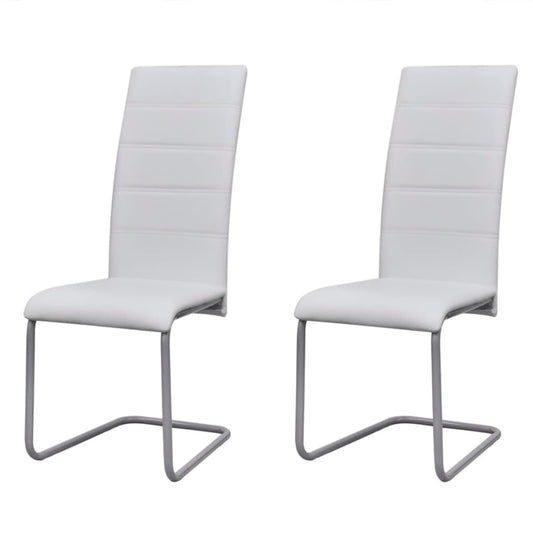 Spisebordsstole Med Cantilever 2 Stk. Kunstlæder
