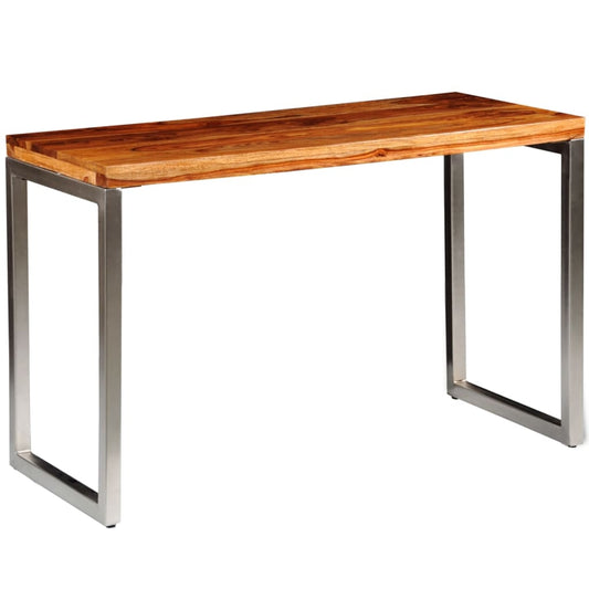 Spisebord/Skrivebord Massivt Træ Stålben