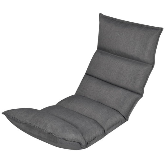 Foldbar Loungemadras Til Gulv Stof Grå