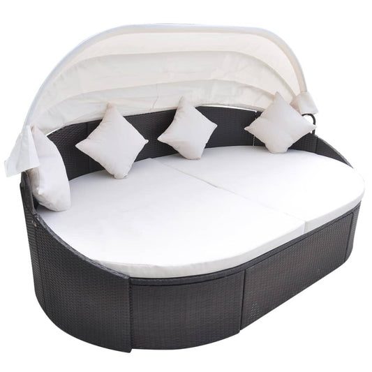 Solseng Med Baldakin Polyrattan