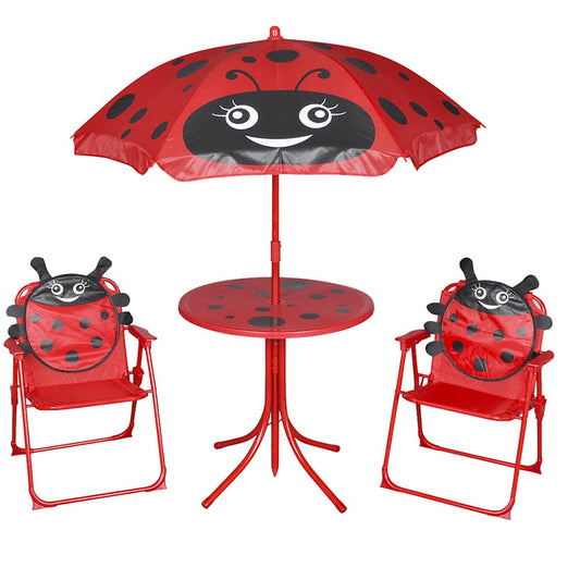 Udendørs Bistrosæt Til Børn 3 Dele Med Parasol