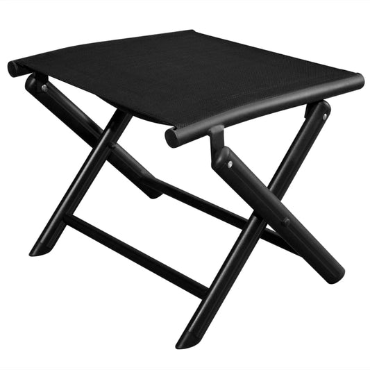 Foldbar Fodskammel Aluminium Og Textilene Sort