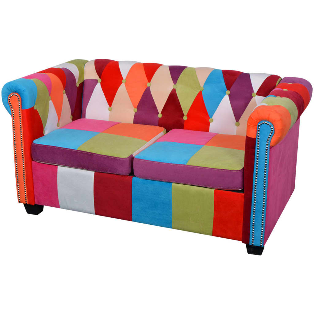 2-personers Chesterfield Sofa Stof - hovedbillede
