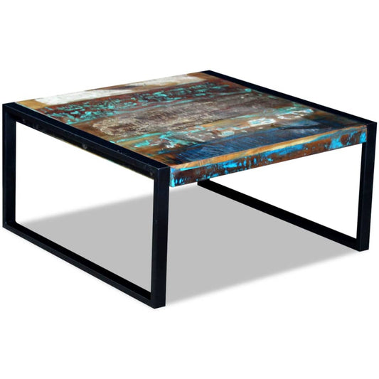 Sofabord 80X80X40 Cm Massivt Genbrugstræ