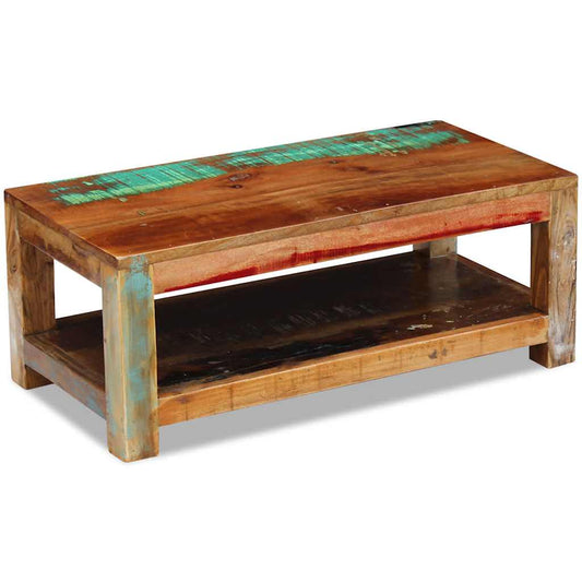 Sofabord 90x45x35 Cm Massivt Genbrugstræ - Hovedbillede
